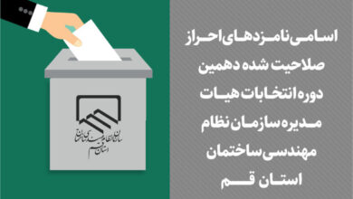انتخابات نظام مهندسی استان قم