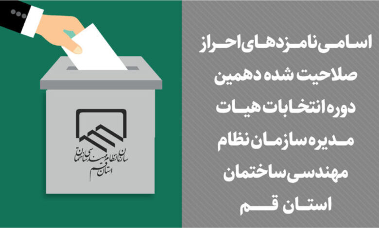 انتخابات نظام مهندسی استان قم
