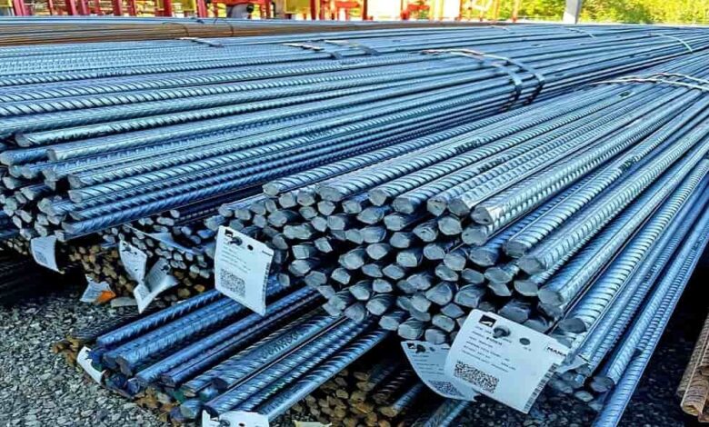 بندیل های میلگرد در بازار آهن آلات
